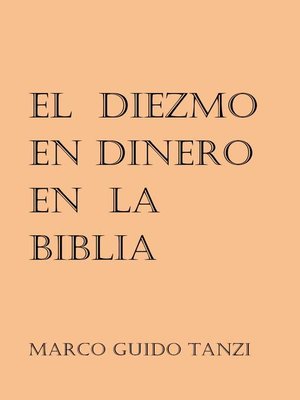 cover image of El diezmo en dinero en la Biblia